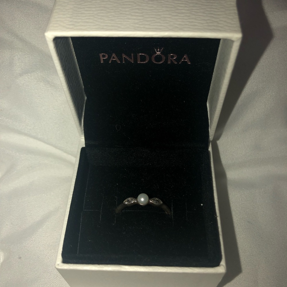Pandora Leaves Pearl Ring